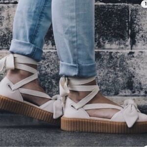 Puma X FENTY by Rihanna Bow Creepers Platform Sandals Tied Ankle